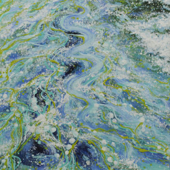 Pittura intitolato ""Живая вода"2" da Oksana Verstiuk, Opera d'arte originale, Acrilico