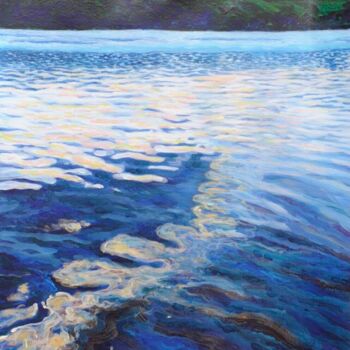 Картина под названием ""Река Днестр летом"" - Оксана Верстюк, Подлинное произведение искусства, Акрил