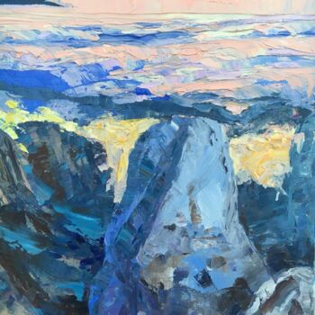 Картина под названием "Горы" - Оксана Верстюк, Подлинное произведение искусства, Масло