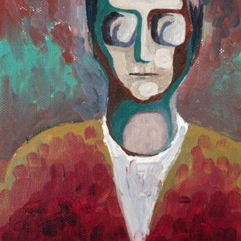 Painting titled "Father's portrait" by Oksana Demidova, Original Artwork, Oil