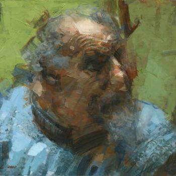「Portrait of old man」というタイトルの絵画 Eugene Segalによって, オリジナルのアートワーク, オイル