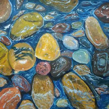 Painting titled "Oil painting "River…" by Olga Gorokhova, Original Artwork, Oil