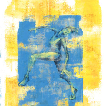 Digitale Kunst mit dem Titel "DancingMind_cold_2" von Olga Lomakina, Original-Kunstwerk, 2D digitale Arbeit