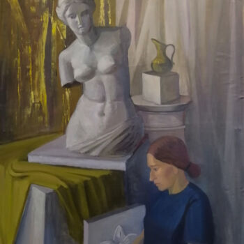 Painting titled ""Two Venus"" by Olga Riabova, Original Artwork, Oil
