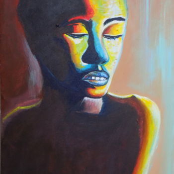Ζωγραφική με τίτλο "meditation.jpg" από Olaoluwa Smith, Αυθεντικά έργα τέχνης, Ακρυλικό