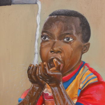Ζωγραφική με τίτλο "water-is-life.jpg" από Olaoluwa Smith, Αυθεντικά έργα τέχνης, Λάδι