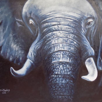 Painting titled "elephant.jpg" by Olaoluwa Smith, Original Artwork, Oil