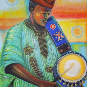 Pintura intitulada "drummer.jpg" por Olaoluwa Smith, Obras de arte originais, Acrílico