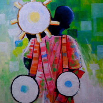 Painting titled "Drummer Boy" by Olaoluwa Smith, Original Artwork, Acrylic