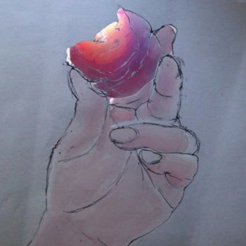 Drawing titled "prune" by Olivier Dermine, Original Artwork