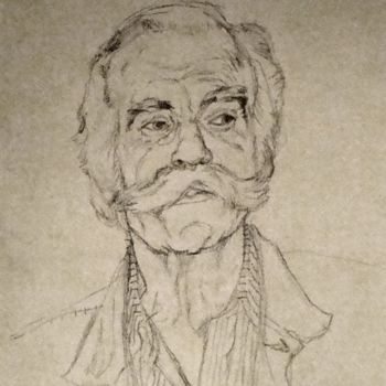 Drawing titled "josef" by Olivier Dermine, Original Artwork, Other