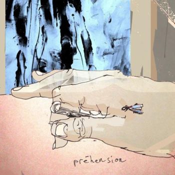 Dessin intitulée "prehension" par Olivier Dermine, Œuvre d'art originale, Autre