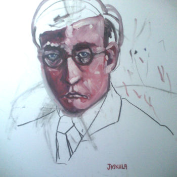 Peinture intitulée "Portrait de Dmitri…" par Oldrich Jaskula, Œuvre d'art originale, Huile