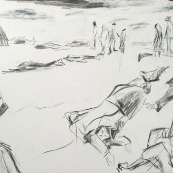 Tekening getiteld "Le chagrin." door Oldrich Jaskula, Origineel Kunstwerk, Grafiet