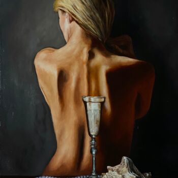 Painting titled "Pearl necklace" by Oleg Baulin, Original Artwork, Oil