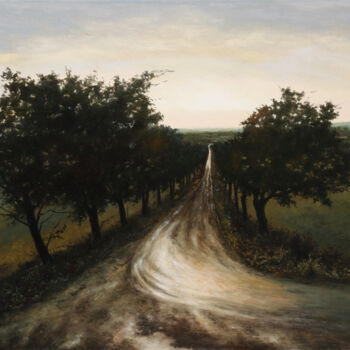 Painting titled "Crossroad" by Oleg Baulin, Original Artwork, Oil
