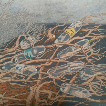 "Plastikbusch" başlıklı Tablo Oleg Breininger tarafından, Orijinal sanat, Guaş boya