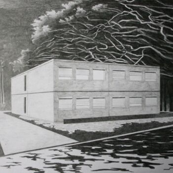 Drawing titled "Container" by Oleg Breininger, Original Artwork, Pencil