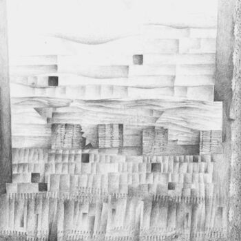 Dessin intitulée "Haus" par Oleg Breininger, Œuvre d'art originale, Crayon
