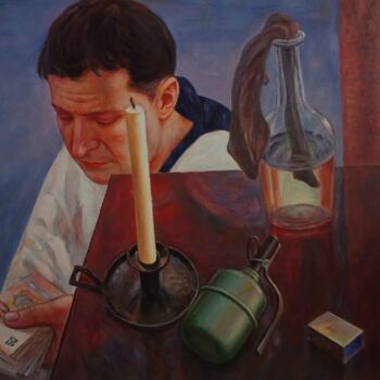 Картина под названием "Натюрморт с коктейл…" - Oleg Gavrilov, Подлинное произведение искусства, Акрил Установлен на картон