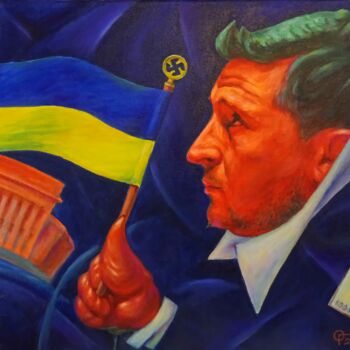 Картина под названием "Полоумный остряк с…" - Oleg Gavrilov, Подлинное произведение искусства, Акрил