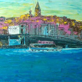 Painting titled "stambul-bosfor" by Oleg Grunzovski, Original Artwork