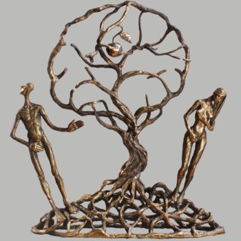 Scultura intitolato "ADAM AND EVE" da Oleg Kalashnik, Opera d'arte originale, Bronzo