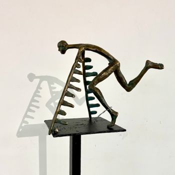 「IСARUS. TAKEOFF」というタイトルの彫刻 Oleg Kalashnikによって, オリジナルのアートワーク, ブロンズ