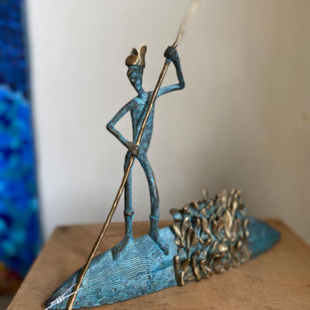 雕塑 标题为“Grandfather Mazai” 由Oleg Kalashnik, 原创艺术品, 青铜