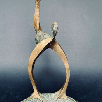 Sculpture intitulée ""Ostrich" small bro…" par Oleg Kalashnik, Œuvre d'art originale, Bronze