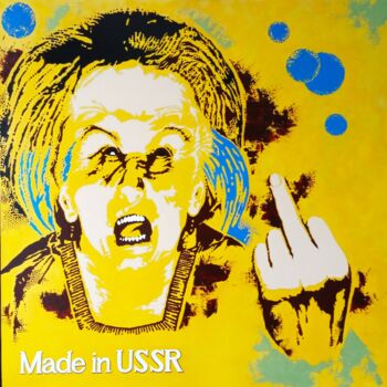 Schilderij getiteld "Made in USSR" door Oleg Kuleshov, Origineel Kunstwerk, Olie