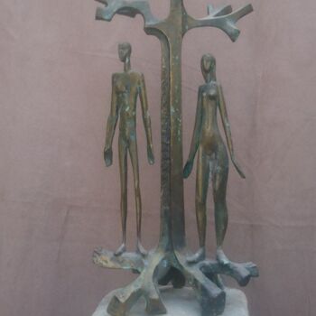 Sculptuur getiteld "Адам і Єва" door Oleg Novaiev, Origineel Kunstwerk, Bronzen