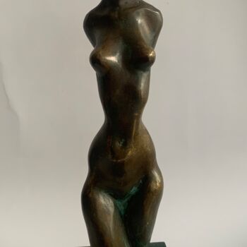 「Девушка」というタイトルの彫刻 Oleg Putilinによって, オリジナルのアートワーク, ブロンズ