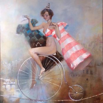 Pintura titulada "dres-100x100-cm.jpg" por Oleg Tchoubakov, Obra de arte original, Oleo