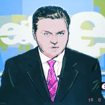 Peinture intitulée "Oleg Tistol. TV + R…" par Oleg Tistol, Œuvre d'art originale