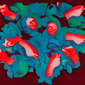Peinture intitulée "Bouquet" par Oleg Kostyuchenko, Œuvre d'art originale, Acrylique