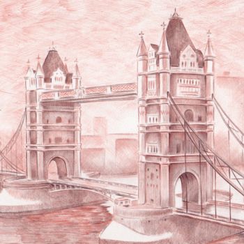 图画 标题为“Tower Bridge.jpg” 由Oleg Kozelskiy, 原创艺术品, 圆珠笔