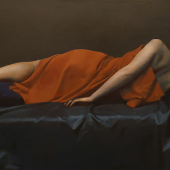 Pintura intitulada "Sleeping" por Oleg Sergeev, Obras de arte originais