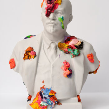 Sculptuur getiteld "Recycled Lenin #6" door Oleksandr Balbyshev, Origineel Kunstwerk, Keramiek