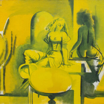 Peinture intitulée "Naked. Yellow" par Oleksandr Belianskyi, Œuvre d'art originale, Huile