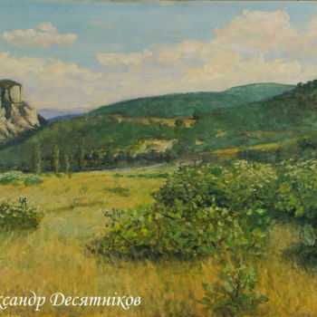 Schilderij getiteld "Belbeck canyon. Cri…" door Oleksandr Desiatnikov, Origineel Kunstwerk, Olie