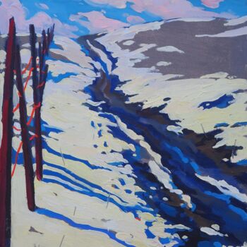Peinture intitulée "Blue shadows" par Oleksandr Pavlenko, Œuvre d'art originale, Huile