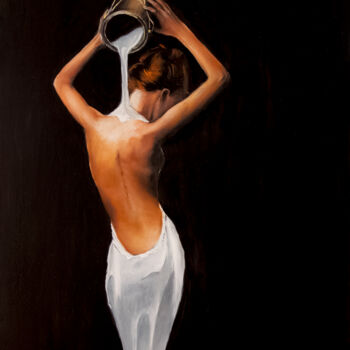 Peinture intitulée "Robes de lait" par Oleksandr Puzyr, Œuvre d'art originale, Huile