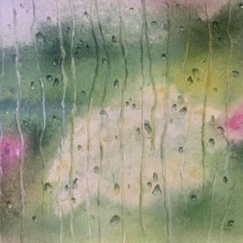 Painting titled "Rain" by Oleksandra Horscroft, Original Artwork, Acrylic