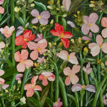Pintura titulada "flowers/ цветы" por Olena And Taisiya Voyevodenko, Obra de arte original, Oleo