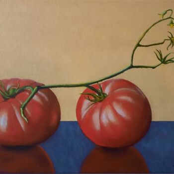 绘画 标题为“Tomatoes” 由Olena Berest, 原创艺术品, 油 安装在木质担架架上