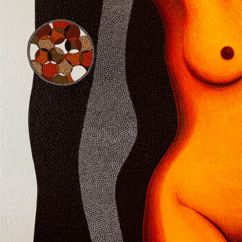 Malerei mit dem Titel "Blick Fang" von Olena Bratiychuk Linse, Original-Kunstwerk, Öl Auf Keilrahmen aus Holz montiert