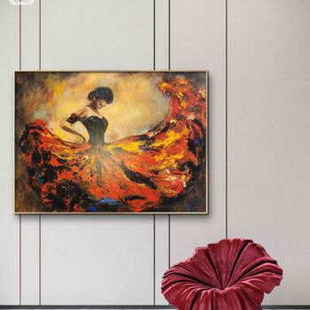 Peinture intitulée "Dancer" par Olena Khristo, Œuvre d'art originale, Acrylique Monté sur Châssis en bois
