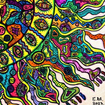 "Colored tambourine" başlıklı Tablo Olena Kovalenko tarafından, Orijinal sanat, Işaretleyici