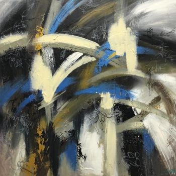 Pittura intitolato "Abstract Colorful A…" da Olena Kryvonos, Opera d'arte originale, Olio Montato su Telaio per barella in l…